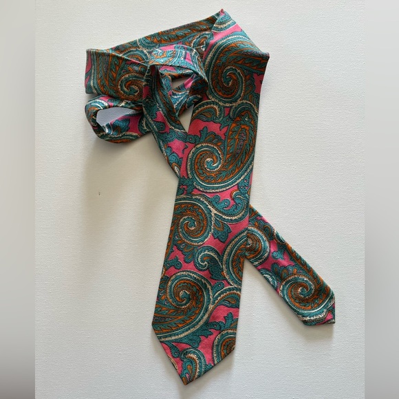 Vintage Paisley Patterned Tie - Multicolor
